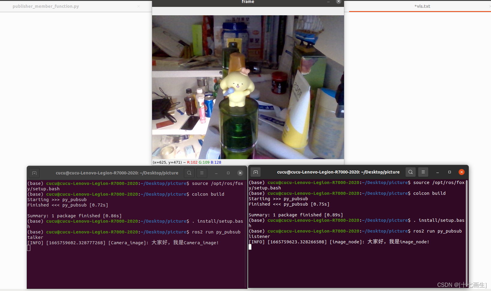 【ROS2&AI】电脑摄像头、intel-D435，利用ros2发布订阅图像(Python)