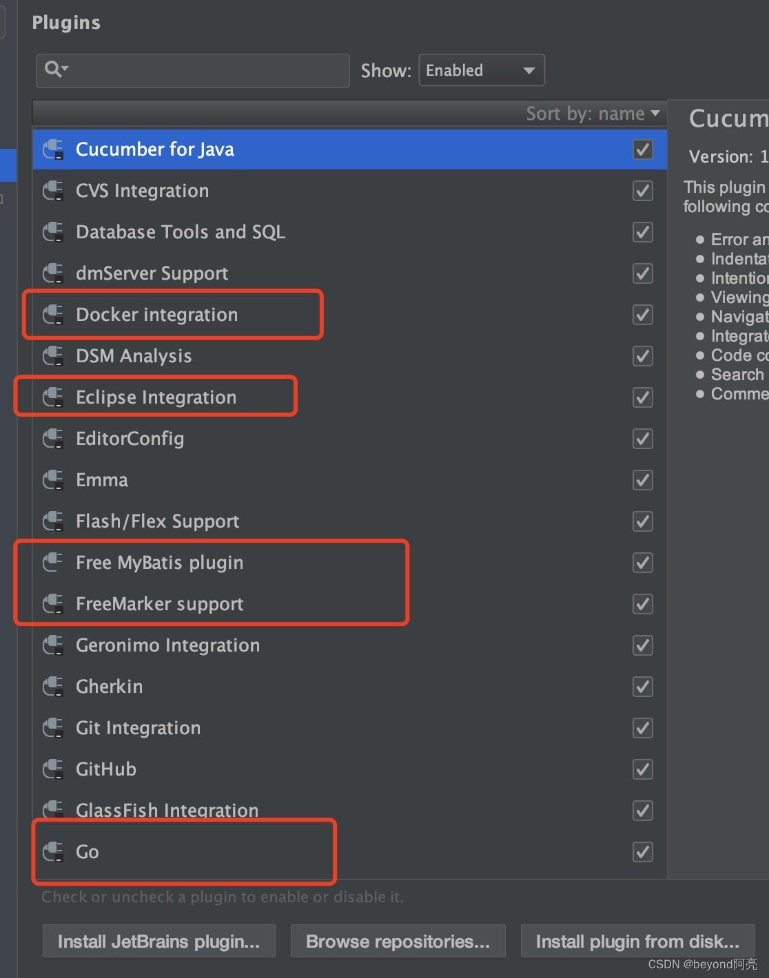 IntelliJ IDEA插件php golang python shell docker ignore UML plantuml等插件安装