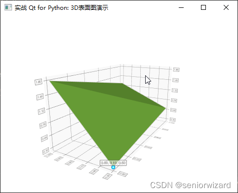 实战PyQt5: 166-数据可视化之三维表面图_qt三维散点拟合外表面-CSDN博客