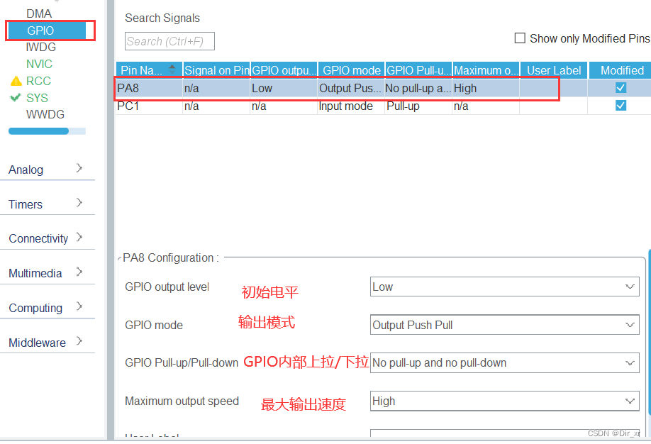 GPIO输出配置