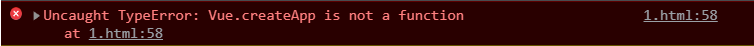 Uncaught TypeError: Vue.createApp is not a function