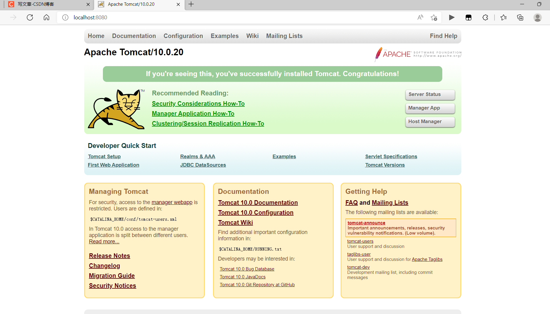 关于tomact 安装后点击tomcat10w.exe启动不了的问题_双击tomcat(版本号)w.exe,点击start无法启动-CSDN博客