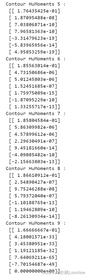 Python Opencv实践 - 图像的距(Moments,Hu Moments)