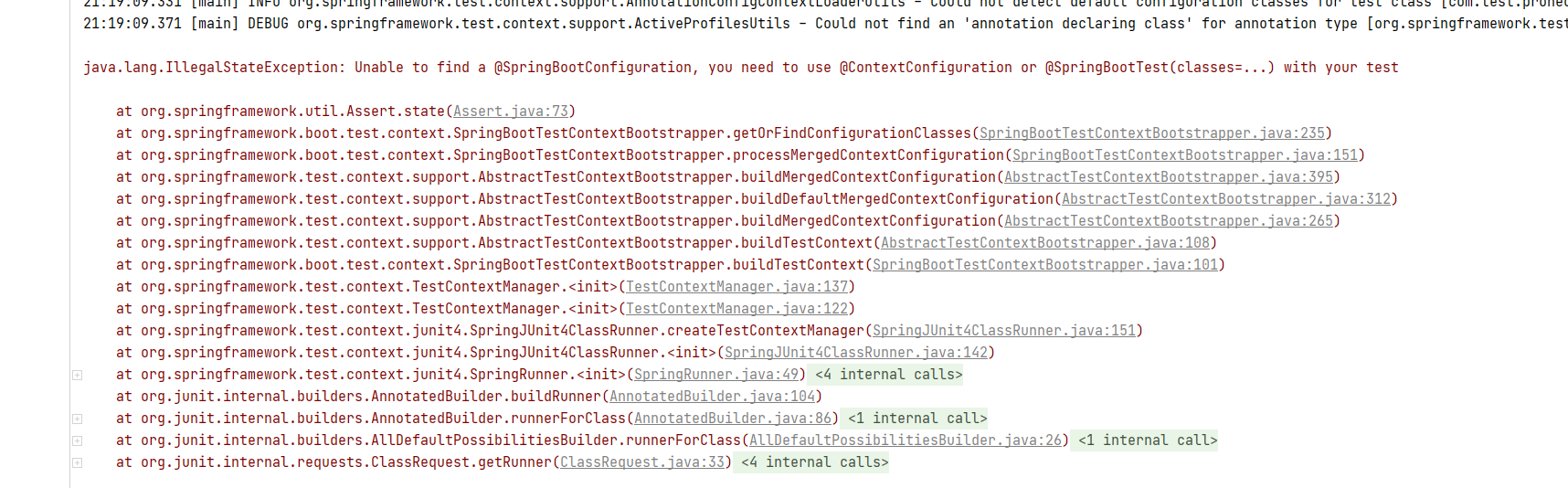java.lang.IllegalStateException Unable to find a