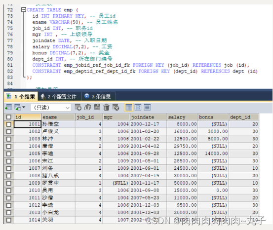 MySQL~DQL查询语句