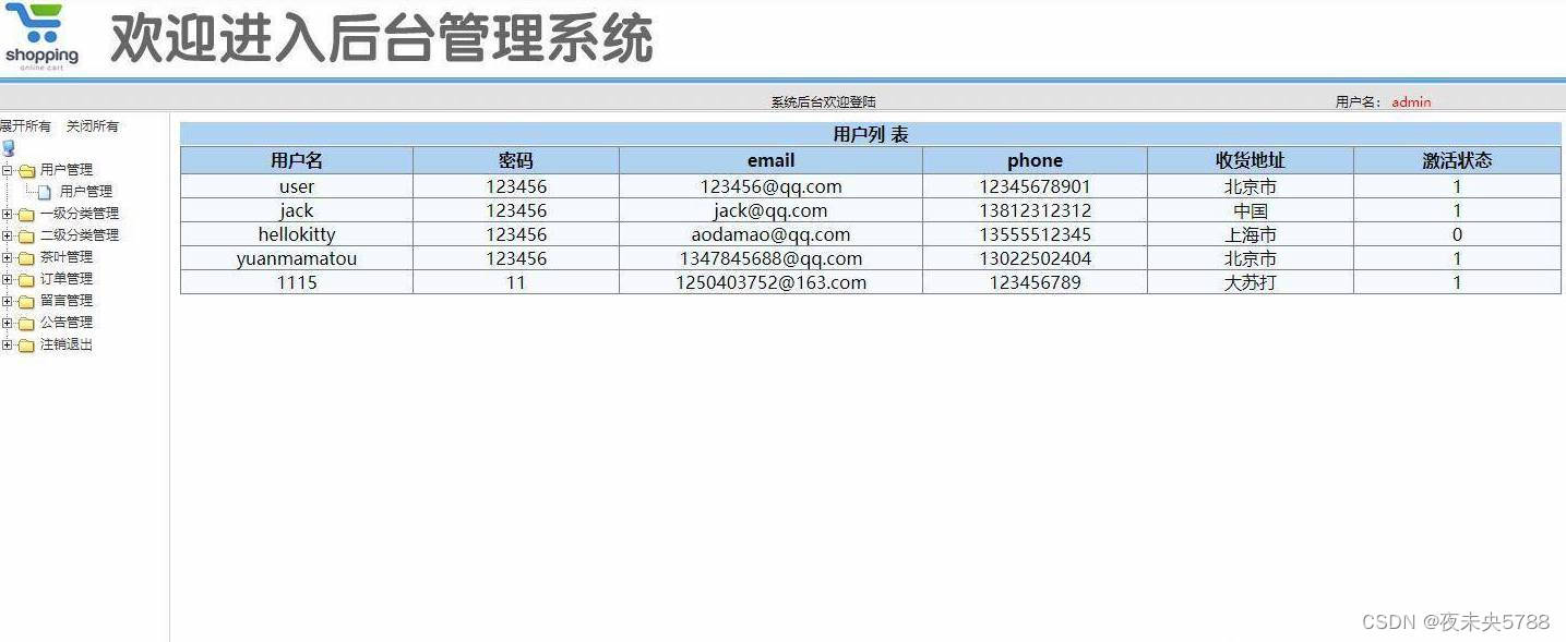 Java项目：SSM实现茶叶电商销售商城