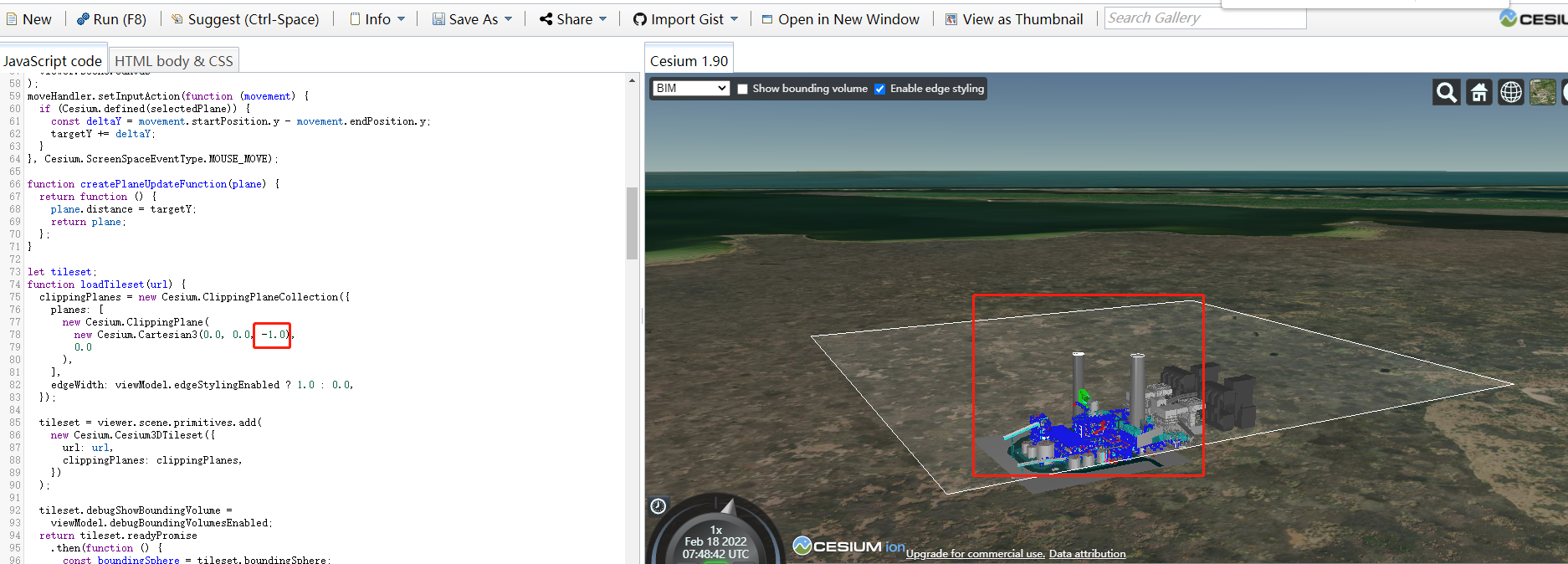 cesium 3dtiles 模型裁切