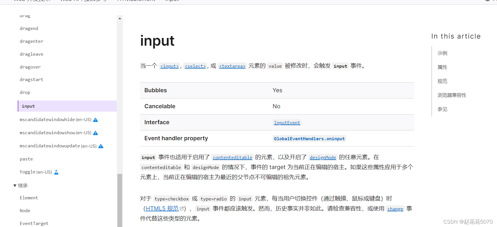 input 元素 change 事件失效，失去焦点的时候才执行？什么原因导致？如何正确使用？