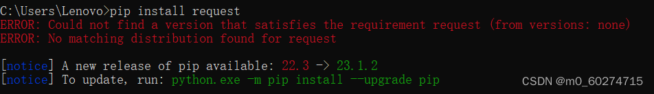 解决ERROR: Could not find a version that satisfies the requirement ...