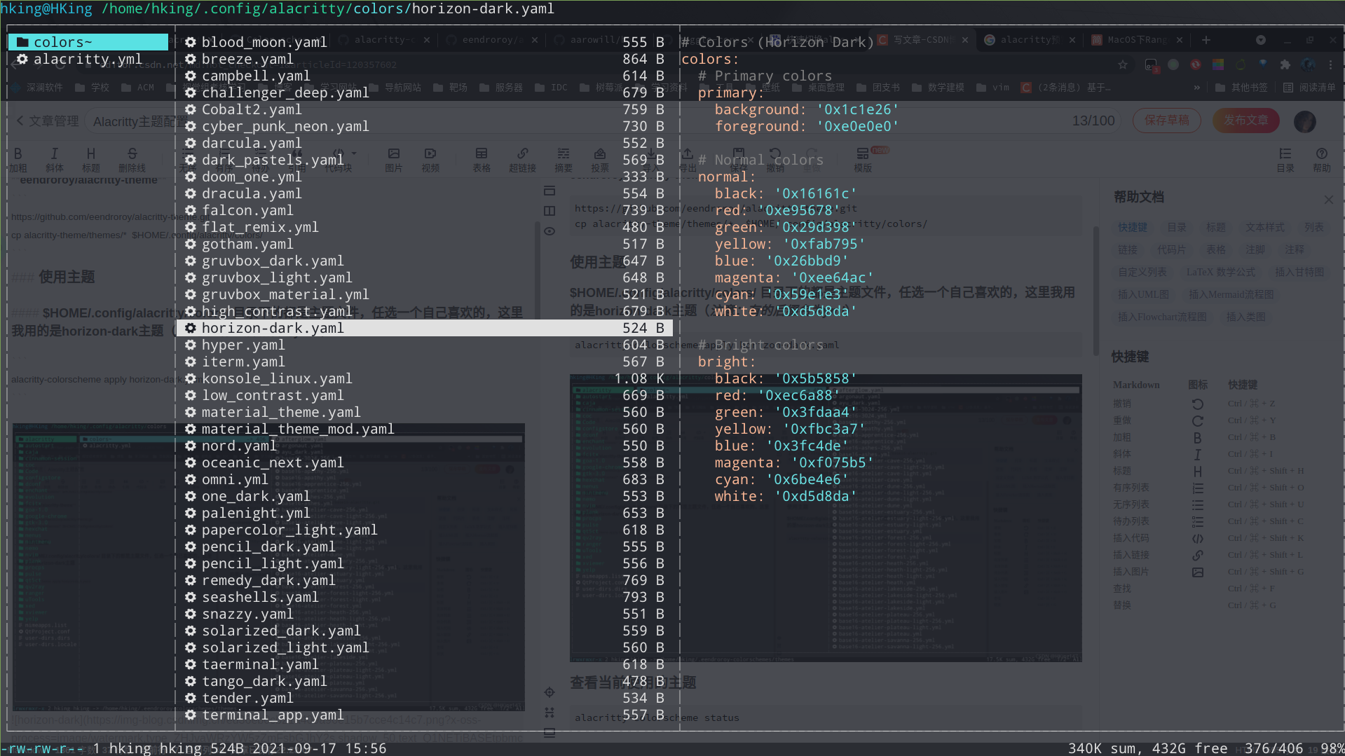 Alacritty主题配置_alacritty配置CSDN博客