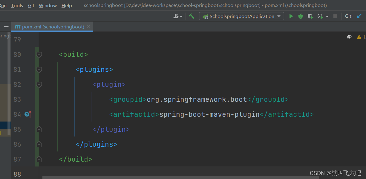 no main manifest attribute, in schoolspringboot-0.0.1-SNAPSHOT.jar