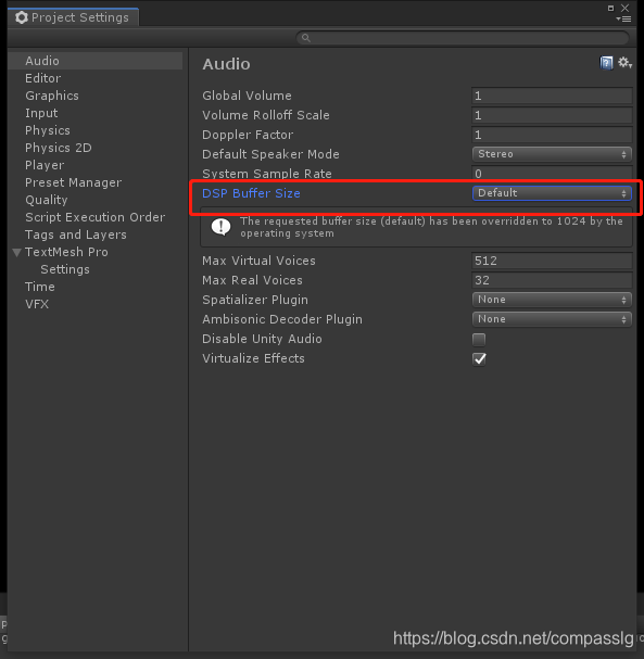 DSP Buffer Size