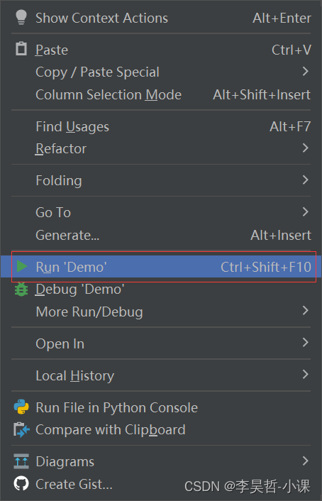 pycharm 运行 python 代码