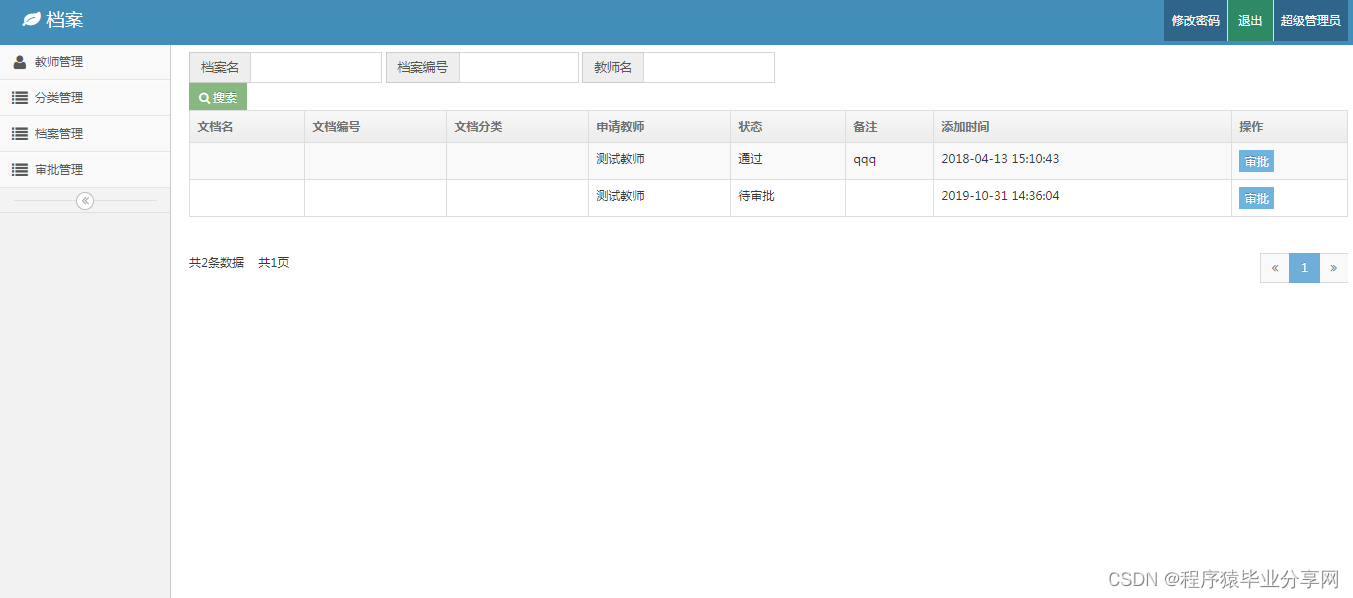 基于ssm高校档案管理系统源码