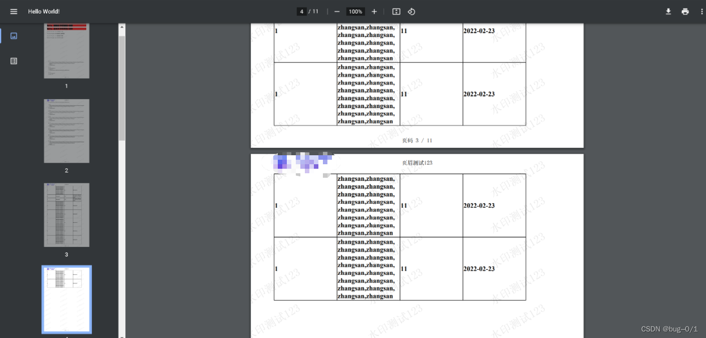 SpringBoot Thymeleaf企业级真实应用：使用Flying Saucer结合iText5将HTML界面数据转换为PDF输出(四) 表格中断问题