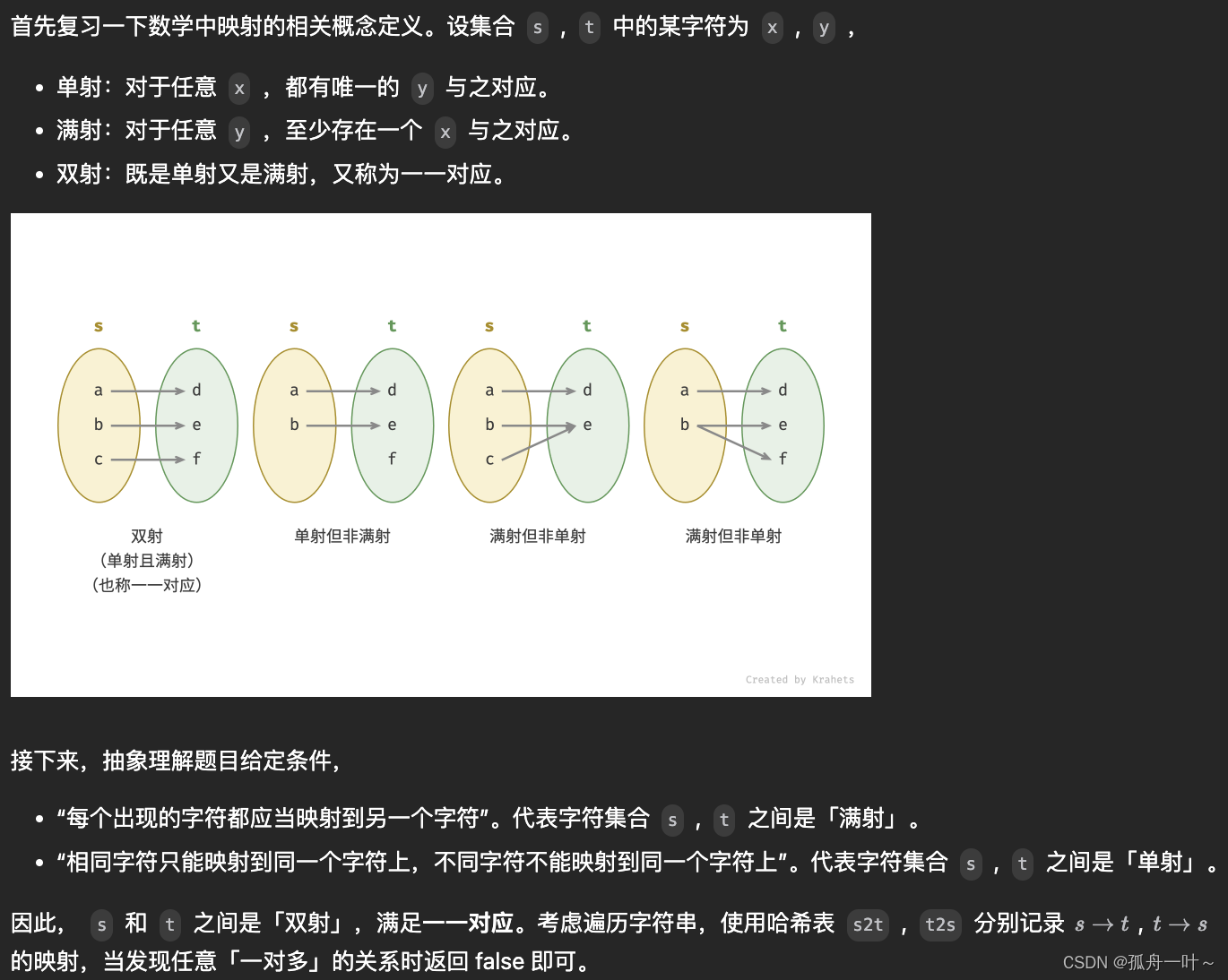 算法萌新闯力扣：同构字符串