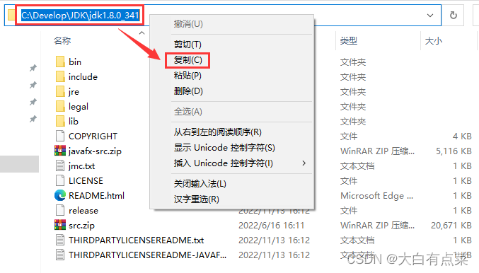 复制jdk1.8.0_341文件夹绝对路径