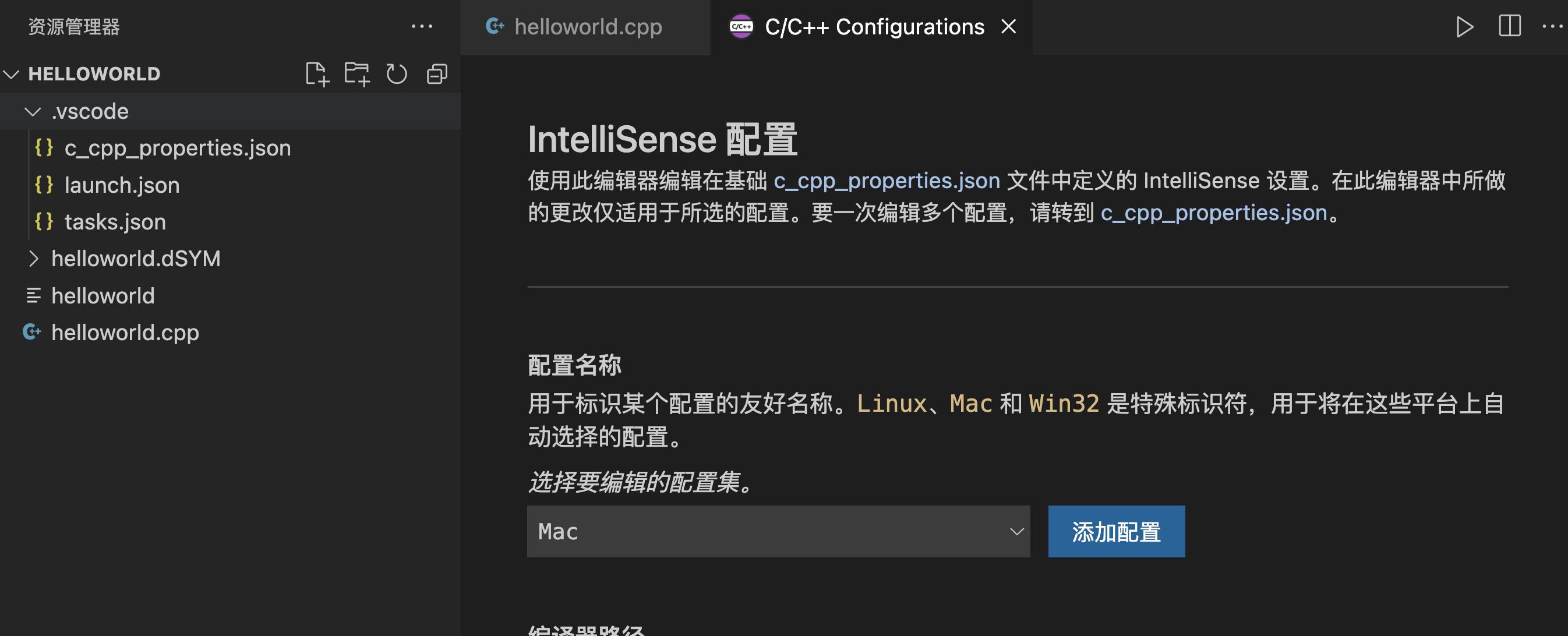 MAC Pro 安装 VS Code 配置 C/C++ 开发环境