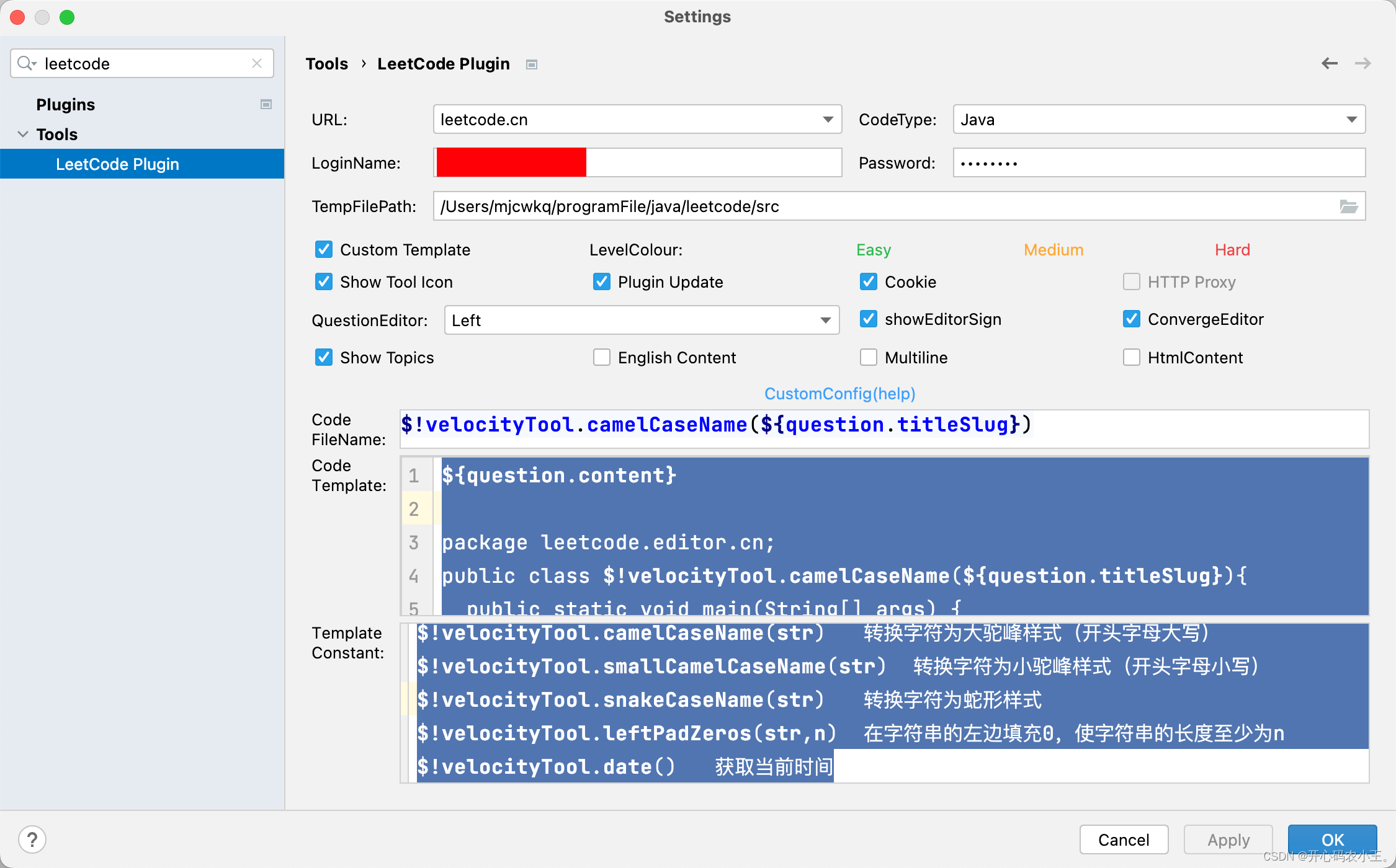 idea leetcode配置