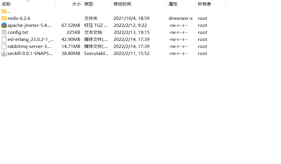 Erlang和RabbitMQ的rpm源文件放到服务器的opt文件夹下