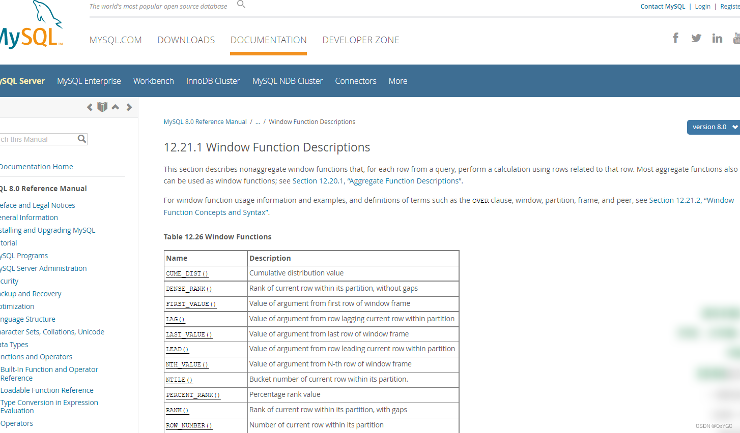 [Database] MySQL 8.x Window / Partition Function (窗口/分区函数)