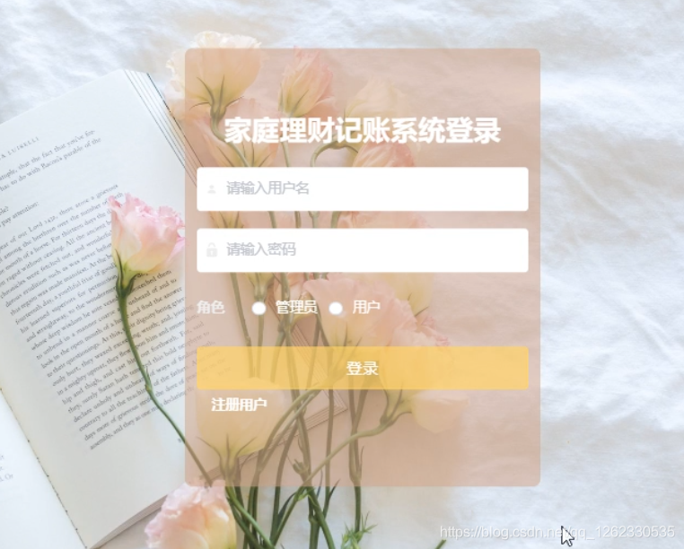 基于java+vue+springboot的家庭理财记账信息网站