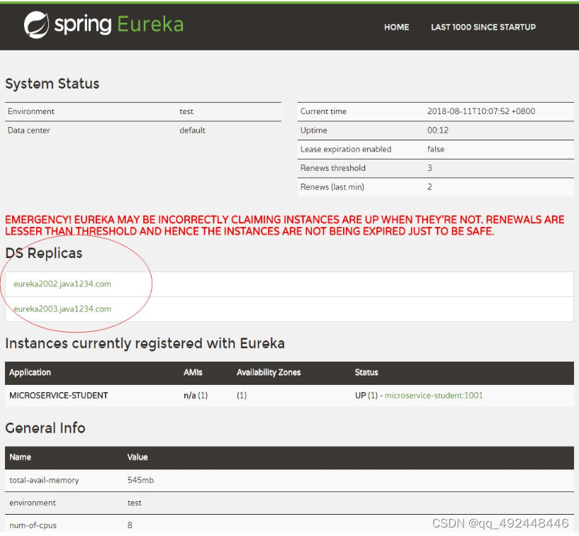 SpringCloud Eureka注册中心高可用集群配置(八)
