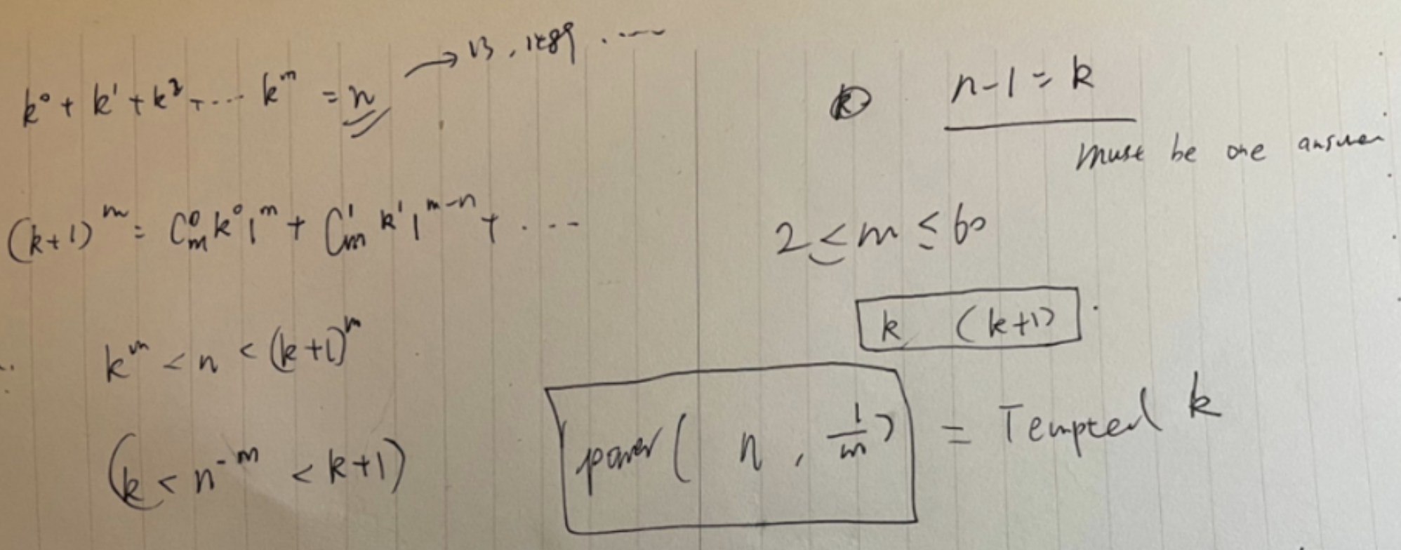 Leetcode 483. Smallest Good Base [Python]