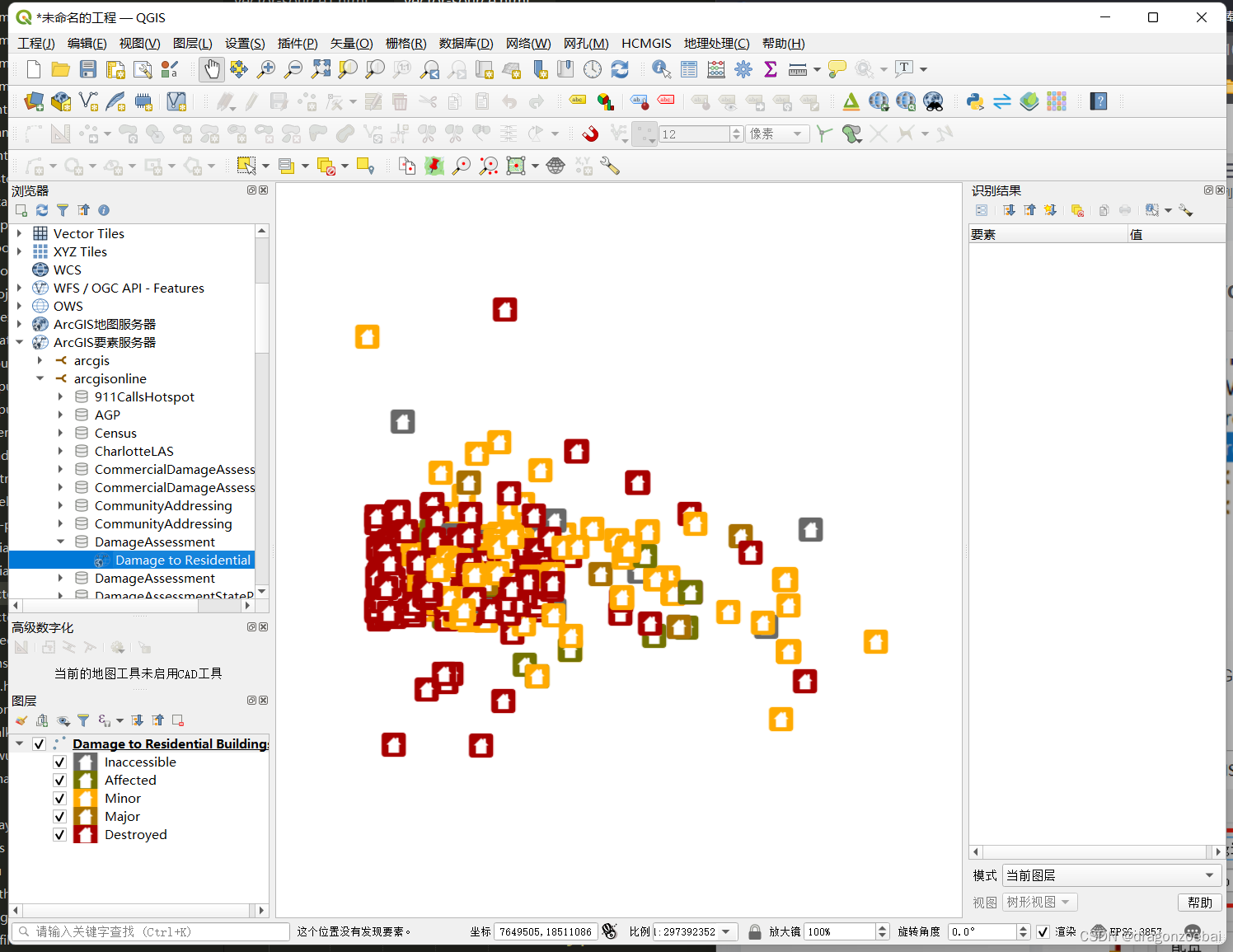 qgis添加arcgis的FeatureServer