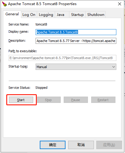 tomcat8.0安装及配置