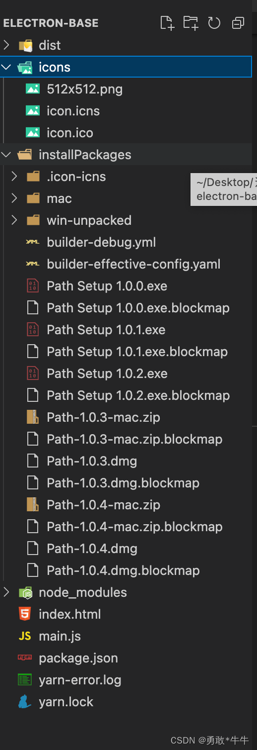 electron的electron-packager打包运行和electron-builder生产安装包过程，学透 Electron 自定义 Dock 图标