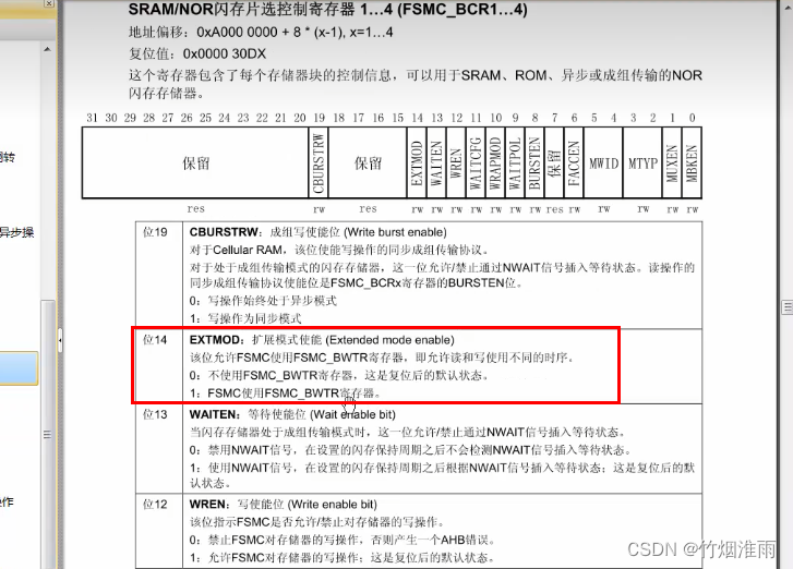 FSMC外设—扩展外部SRAM