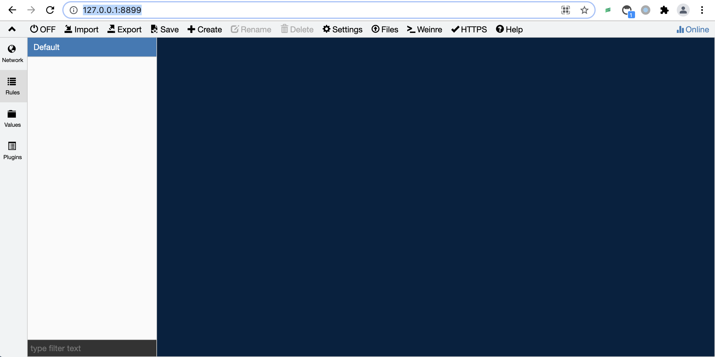 配置页面-Whistle Web Debugger