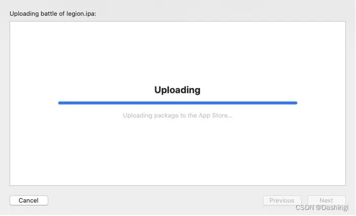Uploading package to the App Store一直在等待