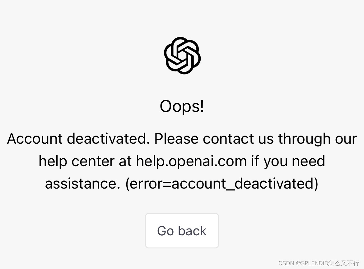 chatGPT | openAI | Account deactivated.