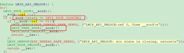 ESP32中直接调用lwip_close无法正确释放资源，导致后续文件描述符无法正确创建