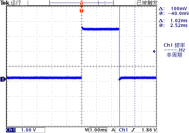 ▲ 图2.2.3 angle = 180 对应的servo 的脉冲