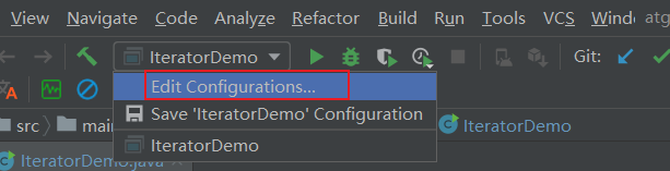 修改查看Edit Configurations