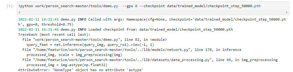 问题解决之 AttributeError: ‘NoneType‘ object has no attribute ‘astype ...