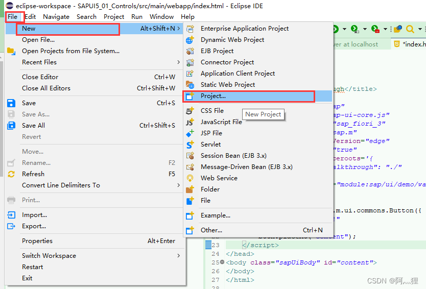 SAPUI5开发01_03-First Project