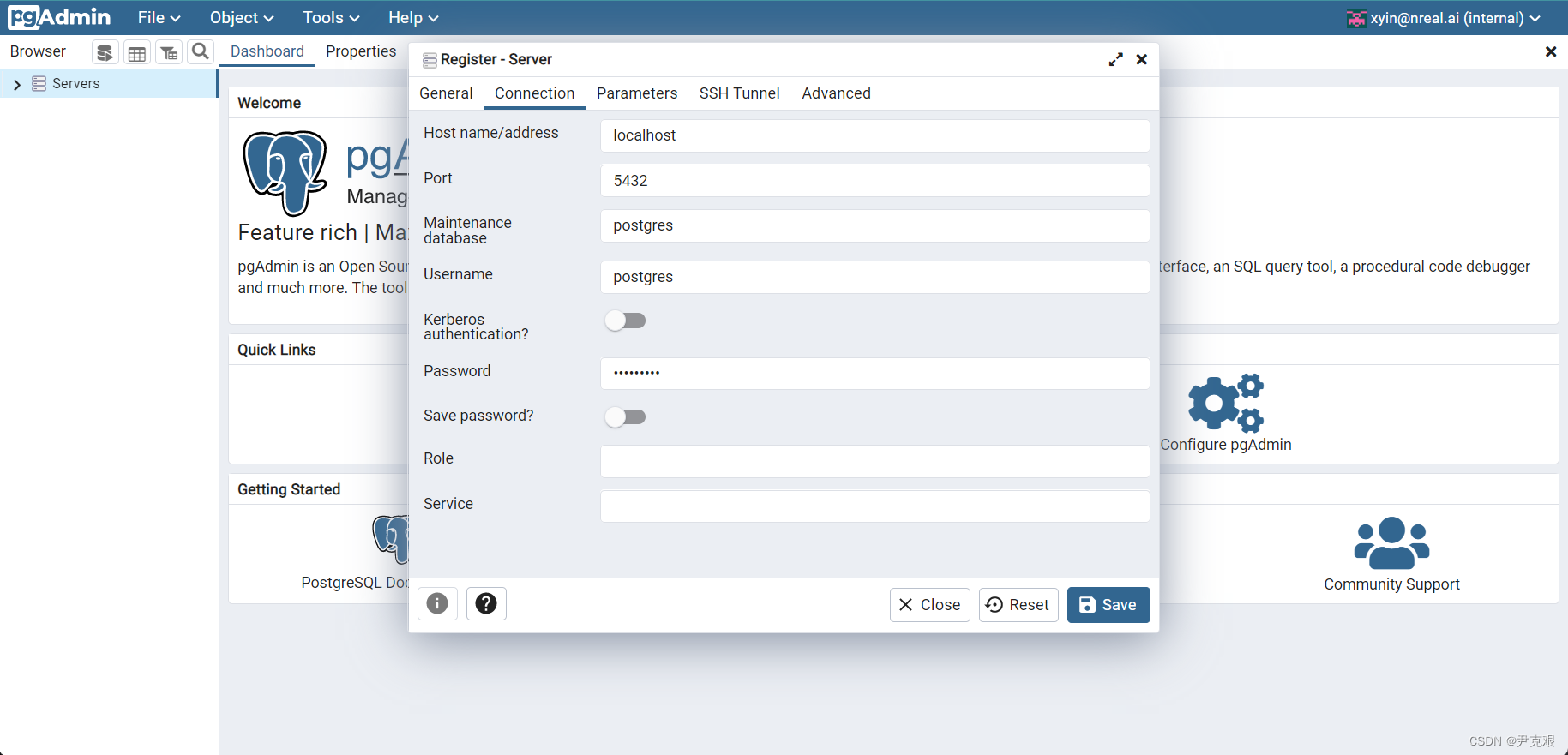 PostgreSQL 数据库和 pgAdmin 4