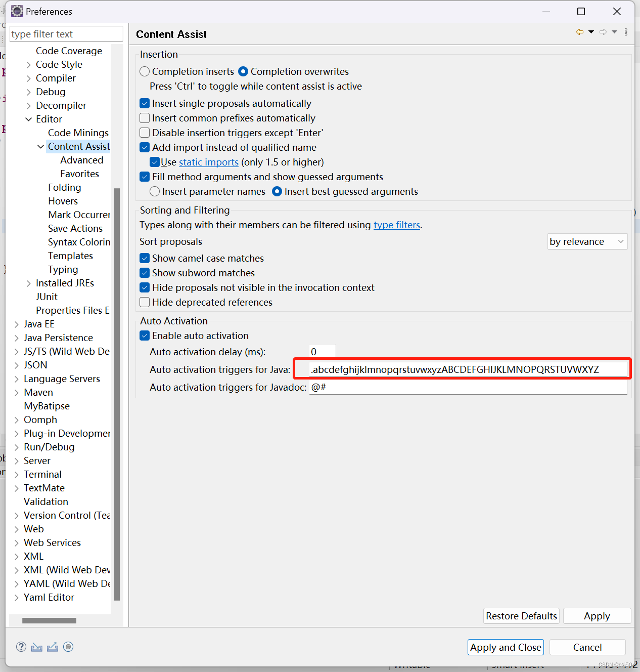 eclipse自动提示和补全CSDN博客