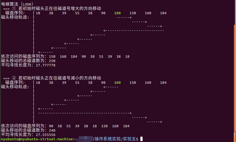 操作系统实验——磁盘调度算法