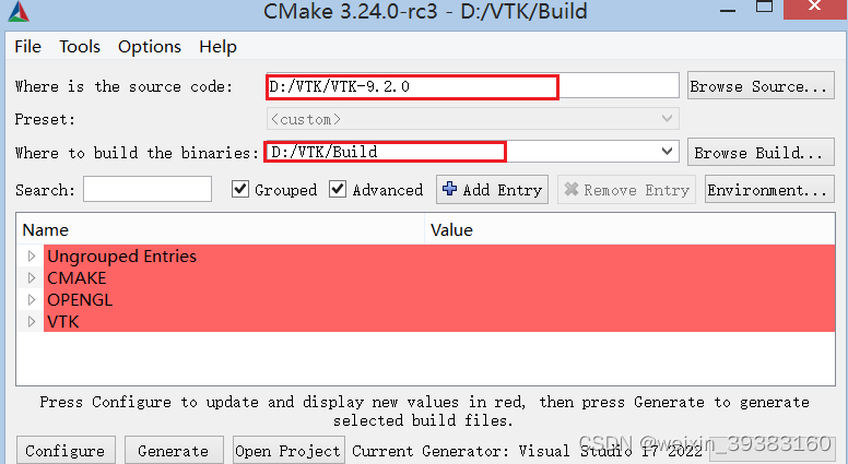 Visual Studio 2022+Cmake+VTK_vtk9.2.0编译-CSDN博客