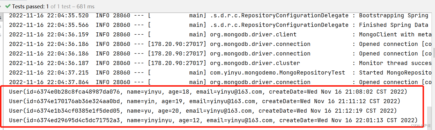 【Java开发】 Spring 03：云服务器 Docker 环境下安装 MongoDB 并连接 Spring 项目实现简单 CRUD：