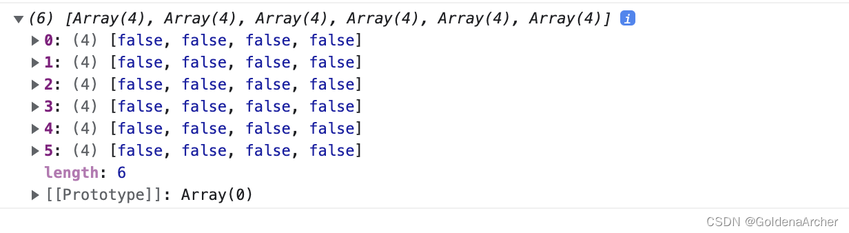 javascript 创建 array