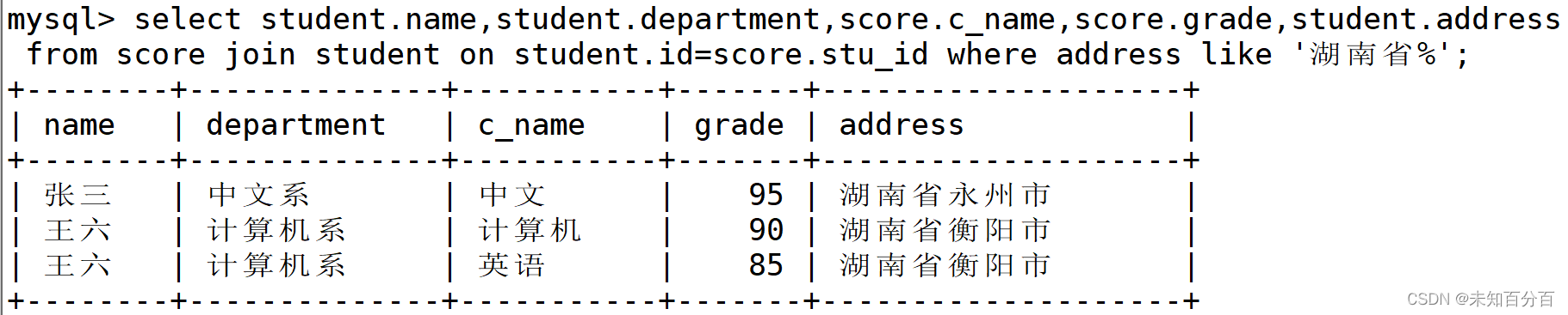 MySQL每日一练：单表查询、连接查询