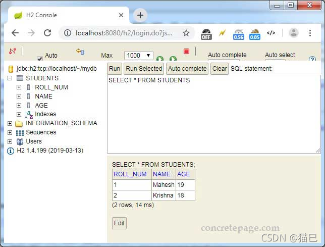 【Spring Boot】Spring Boot + H2 Database 示例_h2databaseconfiguration-CSDN博客