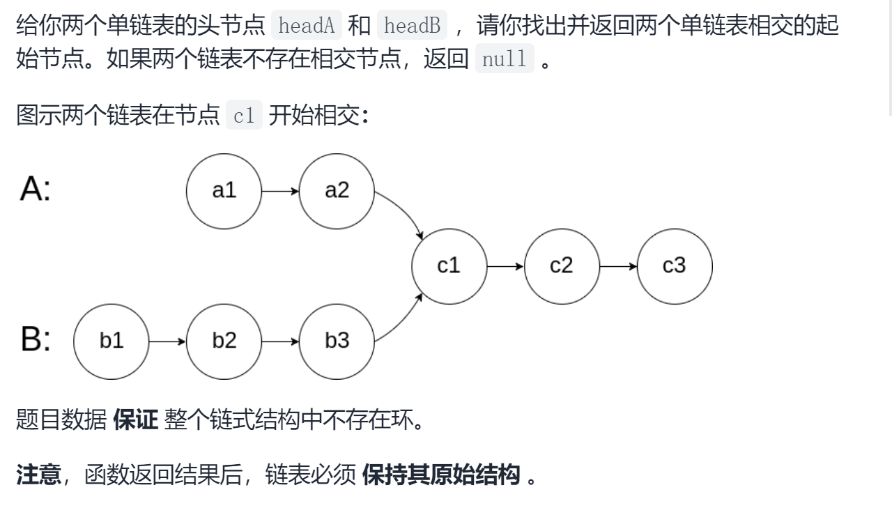 【链表】【打卡129天】：leetcode 160. 相交链表