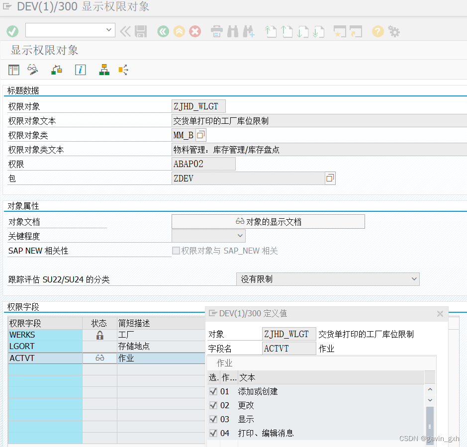 BC SU21 对象 ZJHD_LGO 已交付；只能进行有限更改